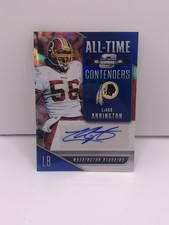 LaVar Arrington 2018 Contenders Optic All-Time Auto Autograph Blue Prizm #15/20