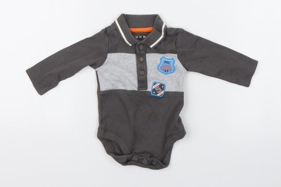 Jungen UK Größe 0-3 Monate Muskatgrau Strampler Einteiler