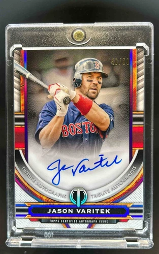 2023 Topps Tribute Jason Varitek Auto Purple #/50 Red Sox