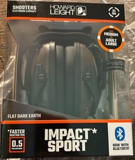 Howard Leight Impact Sport Shooting Earmuff with Bluetooth Flat Dark Earth new