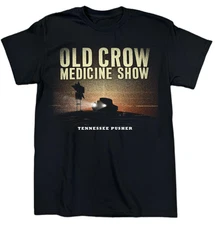 New Old Crow Medicine Show Band Tennessee Pusher Cotton Black T Shirt EN776