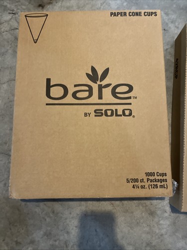 SOLO 42rcp 4 1/4oz. Bare Eco-Forward behandelte Papiertrichter Becher - (2000/CT) Neu - Bild 3 von 4