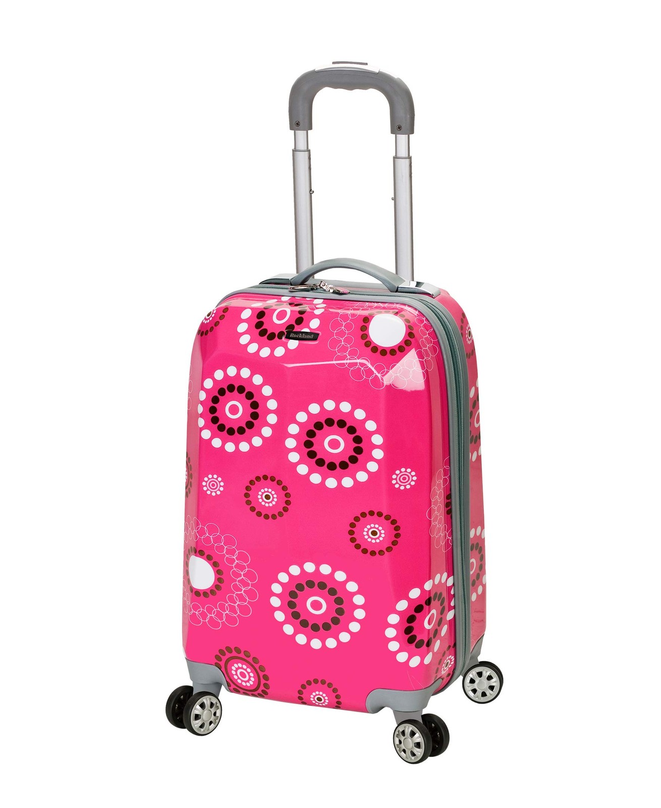 Rockland Vision Hardside Spinner Wheel Luggage, Pink pearl, 