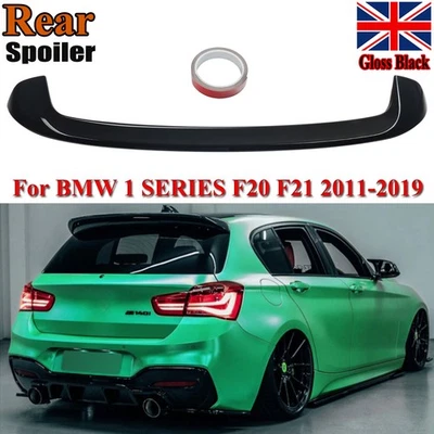 MAGICKIT FOR BMW 1 SERIES F20 F21 2011-2019 REAR ROOF SPOILER LIP WING STYLE GLOSS BLACK