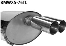 Bastuck Duplex Sportauspuff +Adapter BMW X5 E53 6 Zyl Benziner je 2x76mm scharf
