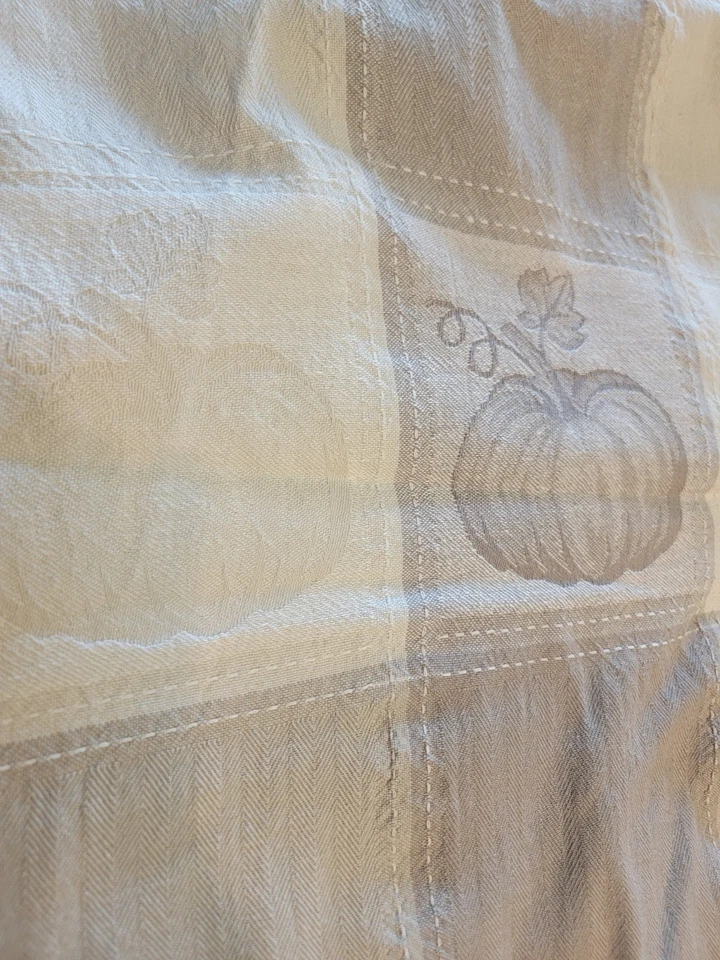 Mantel de algodón calabaza patrón a cuadros búfalo grande gris claro y gris mediano Foto 3 de 4