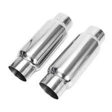 2 Pcs 3 Inch Inletoutlet Exhaust Muffler Resonator Universal Stainless 12 In 2 Pcs 3 Inch Inletoutlet Exhaust Muffler Resonator Universal Stainless 12 In