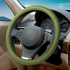 Steering Wheel Cover - Microfiber Leather with Classic Embossing, Anti-Slip B...