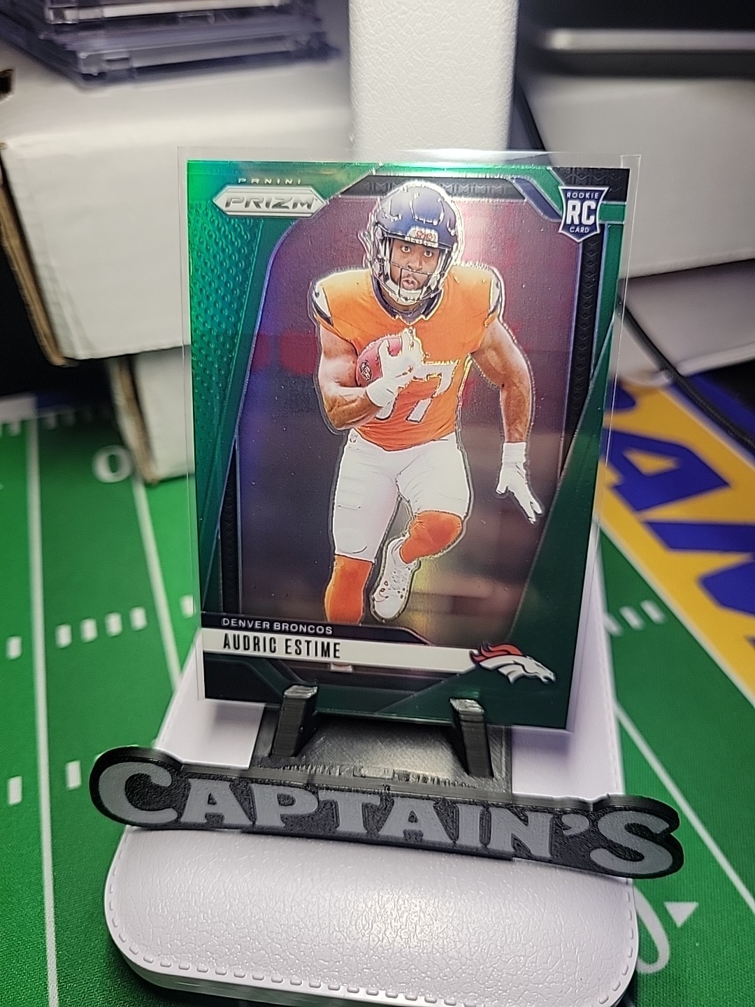 2024 Panini Prizm - Rookies Audric Estime #306 Green Prizm (RC)