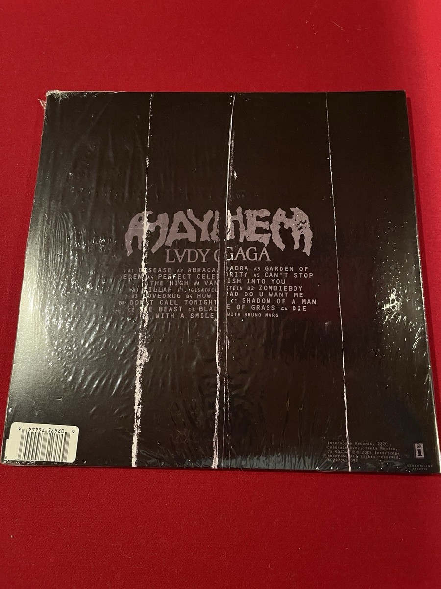 Autographed Lady Gaga Mayhem Vinyl Alternate Cover w Signed Art