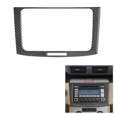 Cubierta de marco de consola de radio de fibra de carbono para Volkswagen Passat 2006-2011