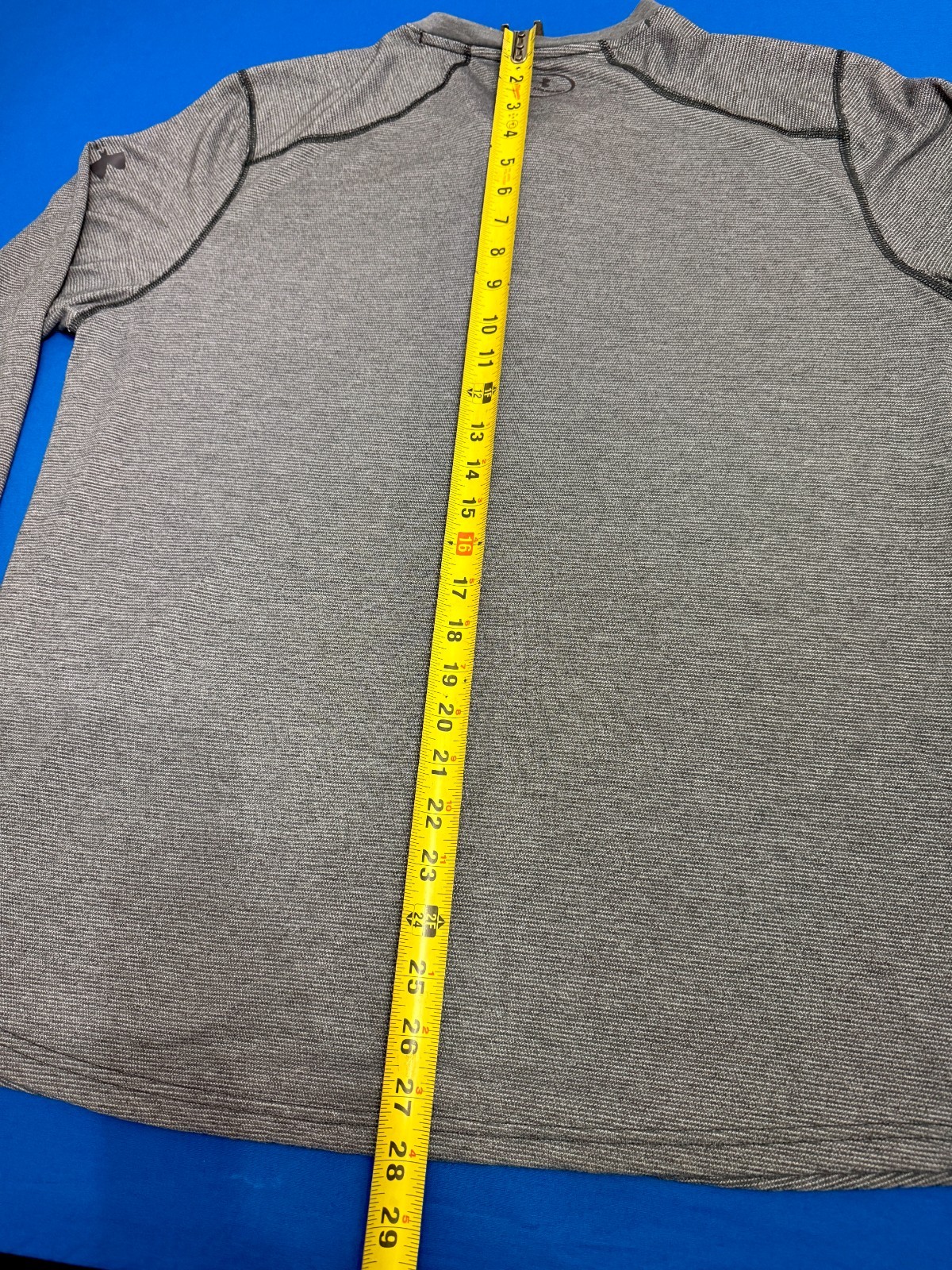 Under Armour Threadborne Henley Men's Large Gray HeatGear Waffle Knit thumbnail 5