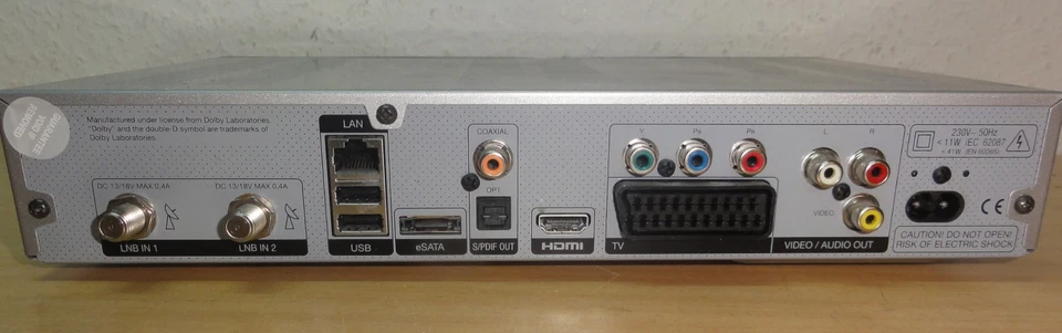 TechniSat Digit ISIO S HD Twin-Sat-Receiver mit kompatibler Fernbedinung - Bild 3 von 4