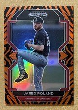 Jared Poland 2022 Panini Prizm Draft Picks Tiger Stripe Serial #99/99 Mint