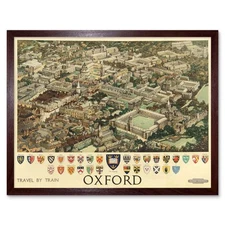 Travel Oxford England British Railways Crest Coat Of Arms Heraldry Framed Print