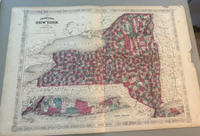 1867 Johnson's New York (Original Antique Map with hand color)
