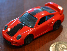 2010 HOT WHEELS PORSCHE 911 (997) GT2 RED LOOSE BLACK RACING STRIPE
