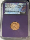 1958-D 1C Lincoln Wheat Cent ~ NGC MS 64 RD