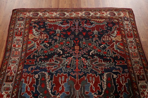 Ancien Légumes Teinture Traditionnel Tapis 4x7 Noués à la Main Laine Géométrique - Photo 13 sur 21