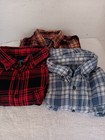 flannel shirts Faded Glory lot of 3 Size Large 42-44