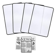 4Pcs 3X Magnifying Sheet - Lightweight Optical Plastic Fresnel Lens - 4Pcs