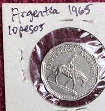 1965 Argentina 10 Pesos – low shipping