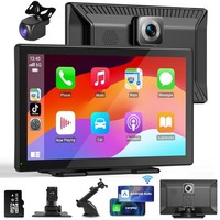 Hompow 9" Apple Carplay with 4K Dash Cam (Black)