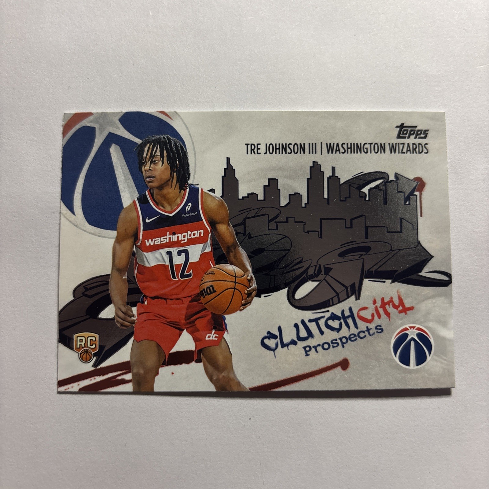 2025-26 Topps #CC-6 Tre Johnson III Clutch City Prospects Washington Wizards