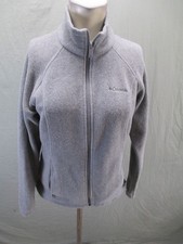 Columbia Size S Womens Gray Fleece Pockets Full Zip Outdoor Hiking Jacket 219