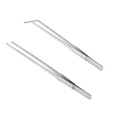 Juland Long Feeding Tongs Aquarium Tweezers Stainless Steel Straight Aqua Sca...