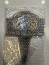 No Pooping    No Peeing    Please Clean Up After Your Dog Rust-Free Lawn Yard Sign