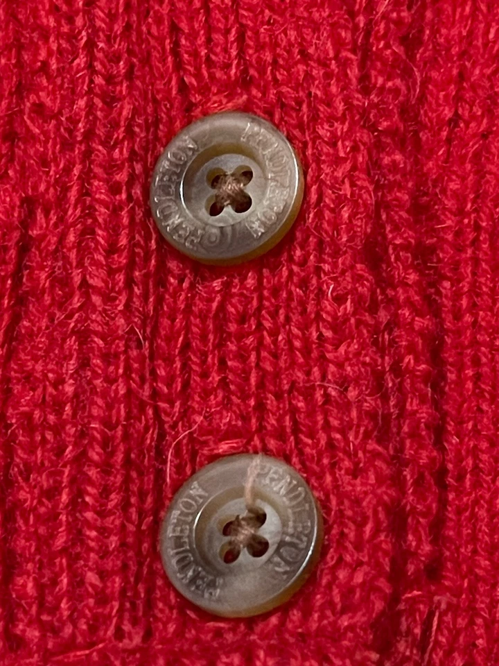 Vintage 1960s 70s Pendleton Wool Button Up Made In USA Cardigan Sweater Men’s S - Image 3 of 4