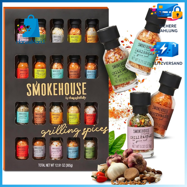Bbq GewüRze Geschenkset 20-Teilig FüR Grillen Barbecue Grill ZubehöR-image