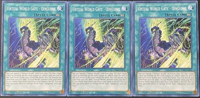 Virtual World Gate - Qinglong PHRA-EN056 Phantom Rage 1st Ed (x3) Yugioh
