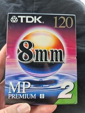 2 Pack TDK 120MP 8mm 120 Minute Premium Camcorder Video Tapes  New  Sealed 