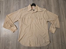 Vintage 1970s Levi  s White Tab Plaid Shirt Men  s Large Western Button Down Rare