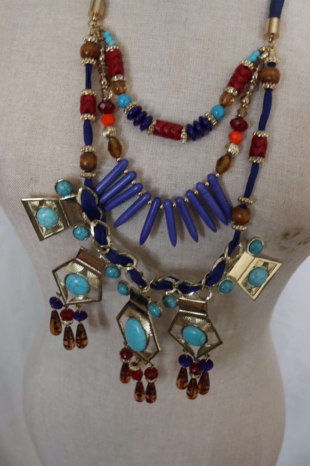 Statement Necklace Aztec Inspired (40) - image 3