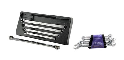 Britool Hallmark 5-teiliges extra langes flaches Ringschlüssel-Set + Flare Nut Schraubenschlüssel-Set