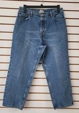 LL Bean Original Fit Relaxed Denim Blue Jeans Light Wash Womens 16 Petite