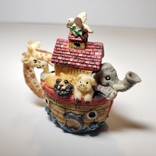 Vintage Noah's Ark Miniature Resin Tea Pot