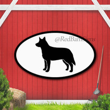 Australian Cattle Dog oval Sticker dog breed ...