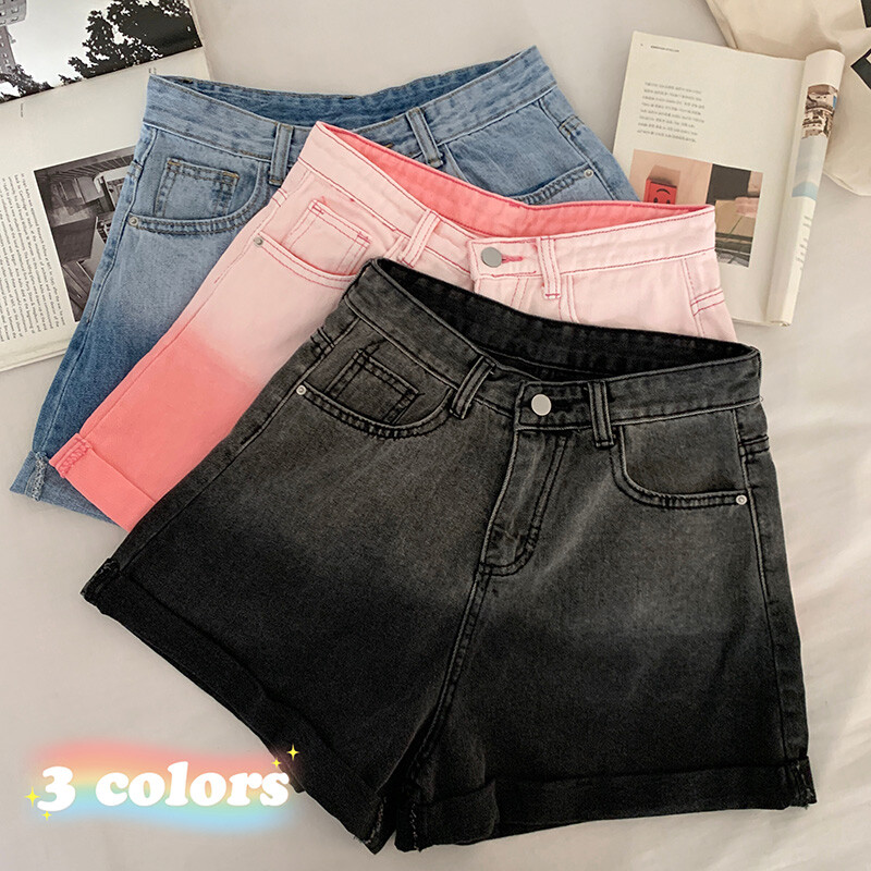 colored denim shorts ladies