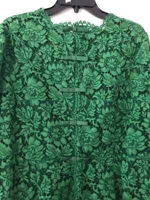 Valentino, Bow-back Lace Dress, Green, Large | eBay