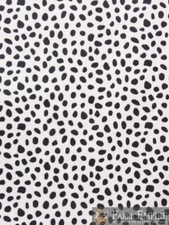 ULTRA Velboa Faux Fake Fur Short Pile Black White Dalmatian AnimalPrint Fabric