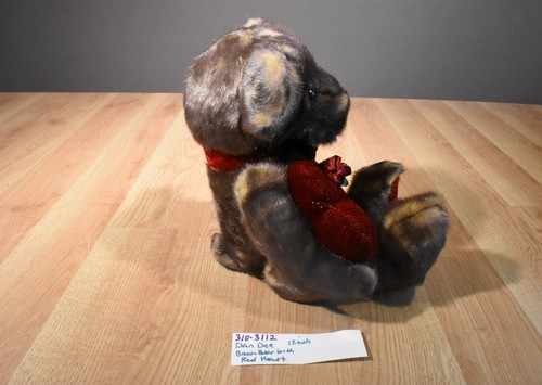Dan Dee Brown Teddy Bear Plush with Red Heart Pillow and Rose(310-3112) - Bild 4 von 5