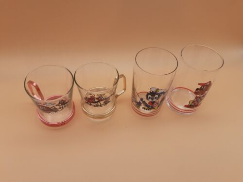 2 Kinder Trinkglas /2 Trinkglas mit metallhalter Transparentglas mit Dekor - Bild 2 von 3