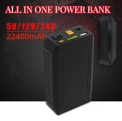 DC 5V 12V 24V Portable Lithium Rechargeable Battery Pack Charger Power Bank  Bike