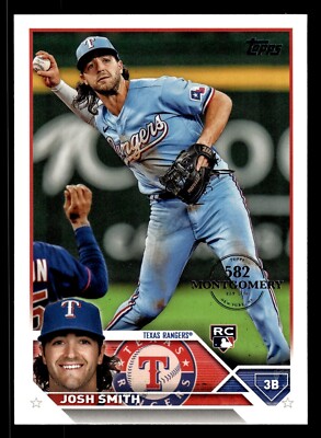 2023 Topps 582 Montgomery Club Set Break #37 Josh Smith Texas Rangers RC