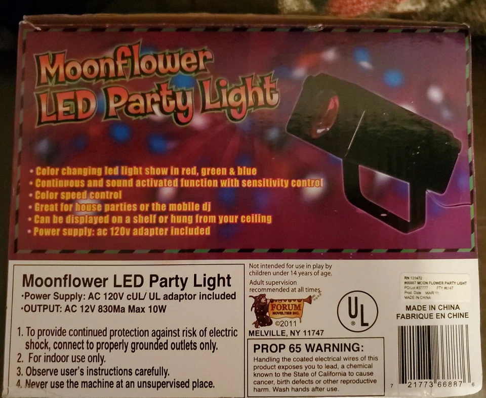 Moonflower LED Party Lights Color Changing and Speed Control for fun Parties - Image 2 of 2