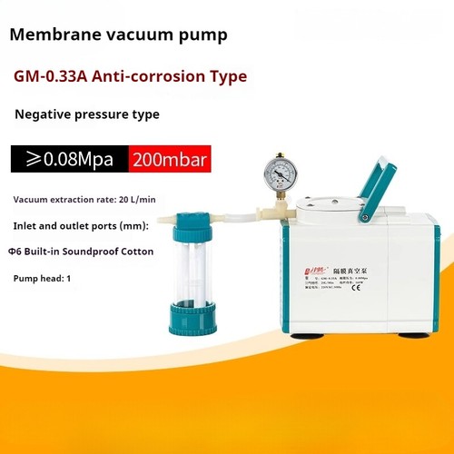 GM-1.0A Diaphragm Vacuum Pump Laboratory Air Extraction and Filtration Pumps - Picture 8 of 16